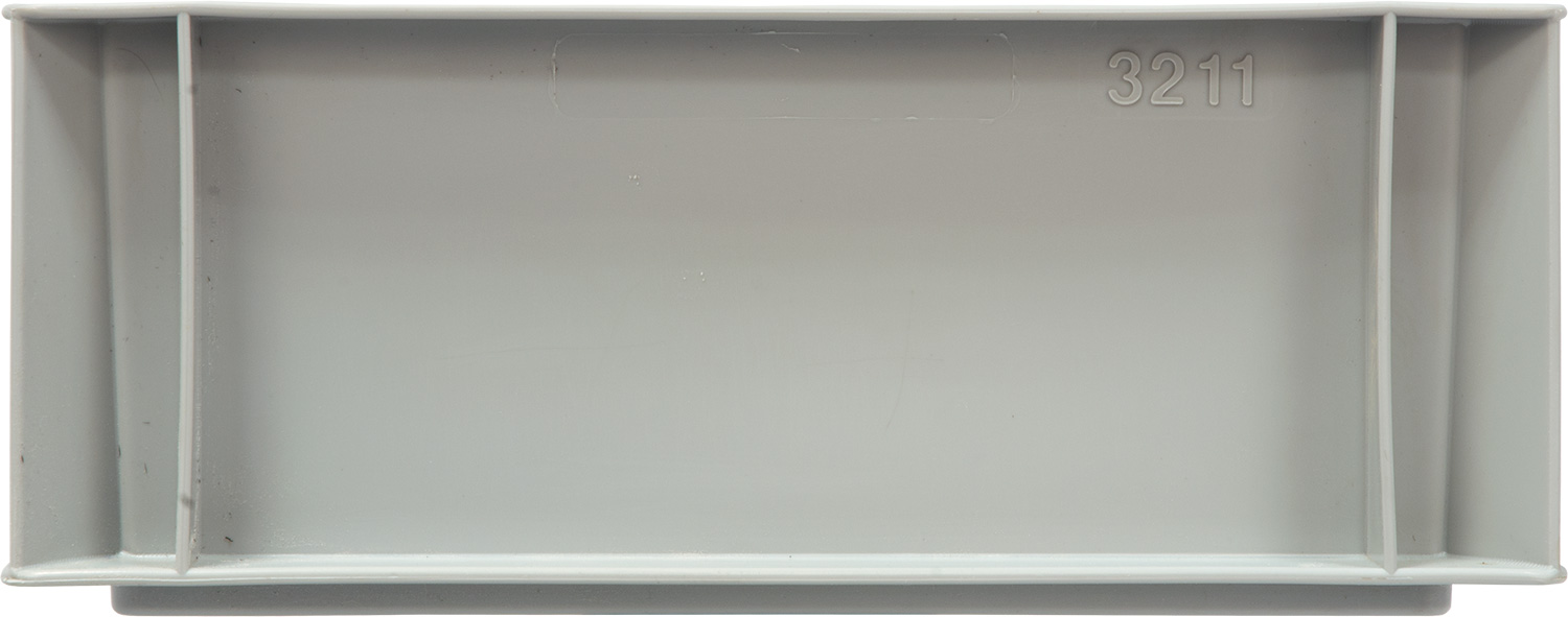 Ящик сплошной 300×200×120 мм, объем 4 л., арт.: 800.02, серый, код: 09947