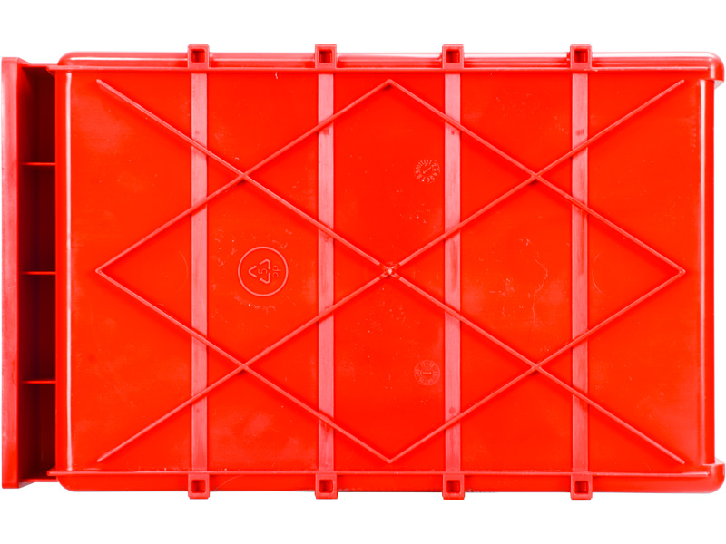 Ящик сплошной 300×185×100 мм, объем 5.55 л., арт.: 6002, красный, код: 10555