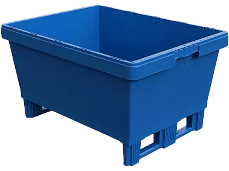 Ящик п/п 800х600х450 6,1кг. сплошной, конусный, на полозьях, код: 34269