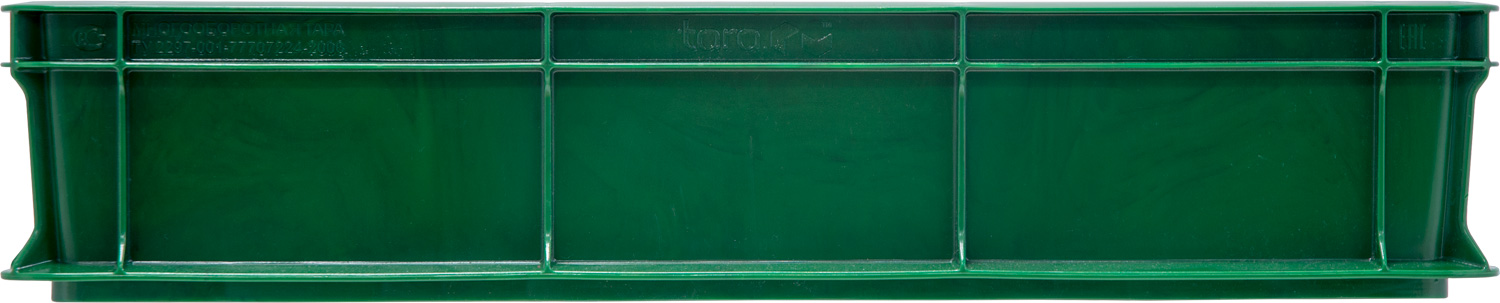 Ящик сплошной 600×400×120 мм, объем 22 л., арт.: 704.03.01, зелёный, код: 16393